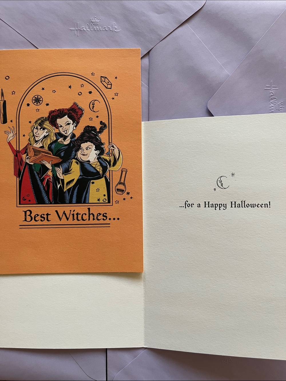 Hallmark Hocus Pocus Set of 4 Halloween Greeting Cards & Envelopes - Picture 2 of 6